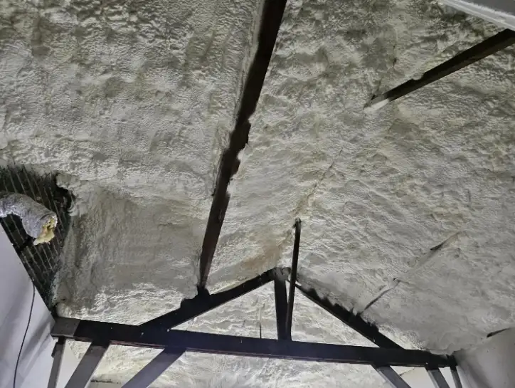Isolation des bâtiments industriels 1 Sous-toiture d'entrepôt projetée en mousse polyuréthane, Gard